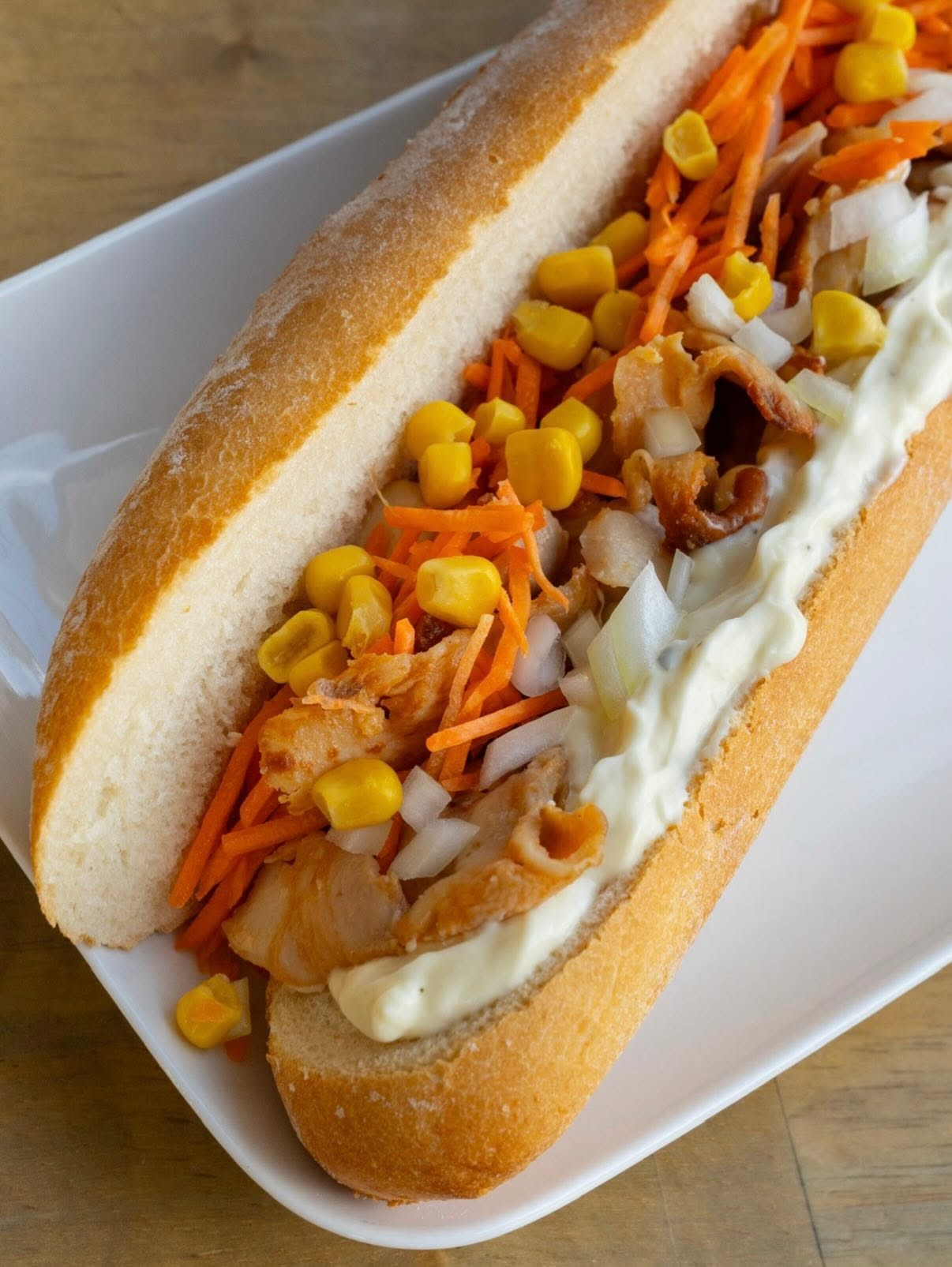 Sandwich aux légumes frais